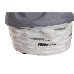 Cesto para la Ropa Sucia DKD Home Decor Gris Naranja 28 x 28 x 30 cm (