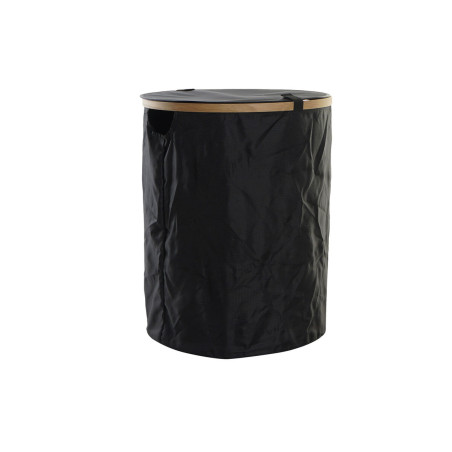 Cesto para la Ropa Sucia DKD Home Decor Negro Roble Fieltro (44 x 44 x