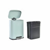 Cubo para la Basura DKD Home Decor Menta Mate 21 x 15 x 29,5 cm Metal