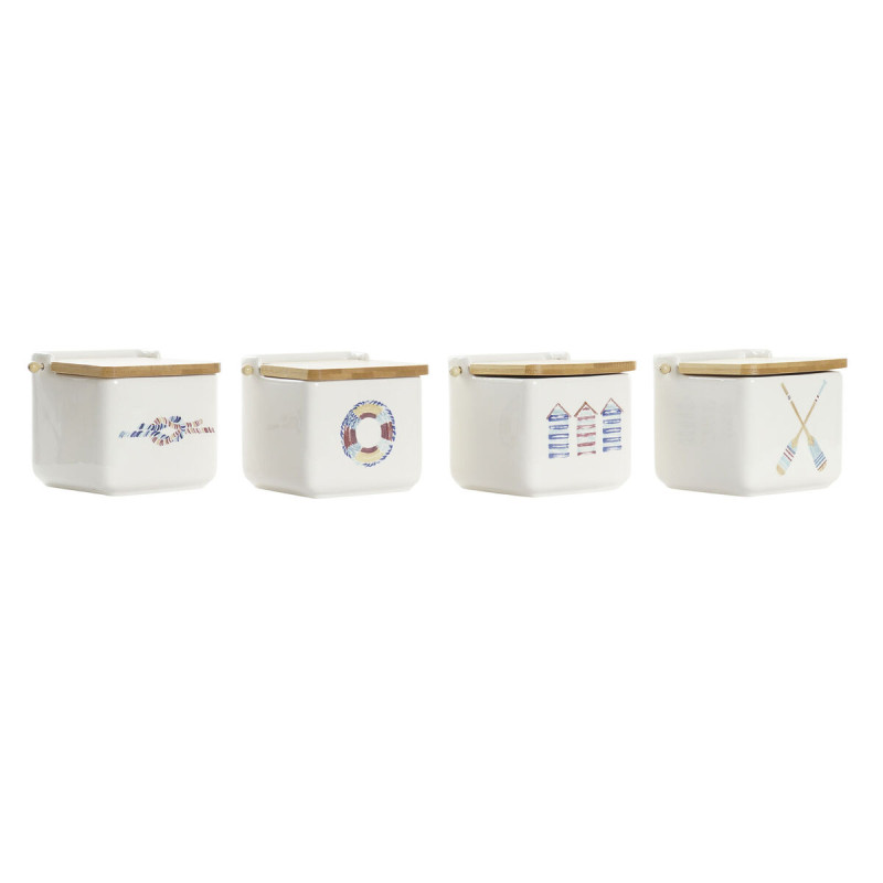 Salero con Tapa DKD Home Decor Marino Multicolor Bambú Dolomita 12,5 Salero con Tapa DKD Home Decor Marino Multicolor Bambú Dolomita 12,5