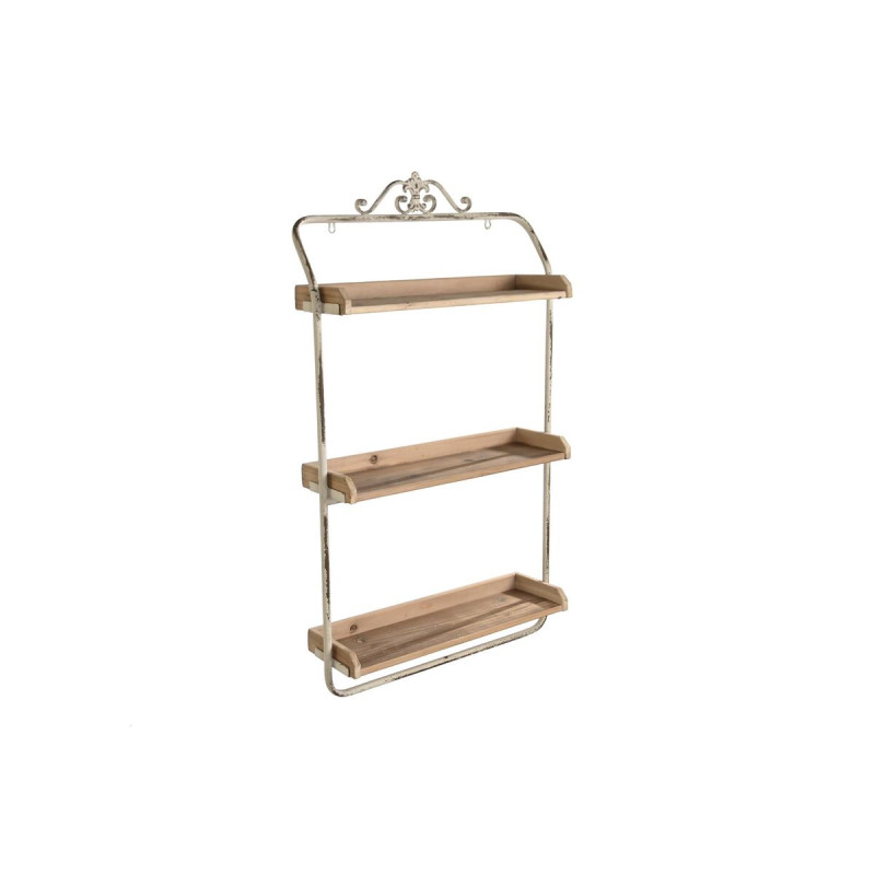 Estantería DKD Home Decor Blanco Natural Metal Abeto 64 x 19 x 107 cm Estantería DKD Home Decor Blanco Natural Metal Abeto 64 x 19 x 107 cm