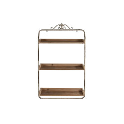 Estantería DKD Home Decor Blanco Natural Metal Abeto 64 x 19 x 107 cm