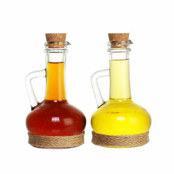 Set de Aceitera y Vinagrera DKD Home Decor 9 x 9 x 16 cm Cristal Natur