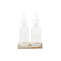 Set de Aceitera y Vinagrera DKD Home Decor 250 ml 14 x 7,5 x 21 cm Nat