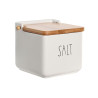 Salero con Tapa DKD Home Decor 11,5 x 11,5 x 11 cm Blanco 750 ml Dolom