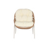 Conjunto de Mesa con 2 Sillones Home ESPRIT Blanco Beige Gris Metal Cr