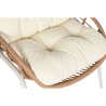 Conjunto de Mesa con 2 Sillones Home ESPRIT Blanco Beige Gris Metal Cr