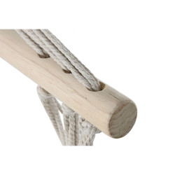 Silla de Jardín Home ESPRIT Blanco Natural Algodón Madera 90 x 50 x