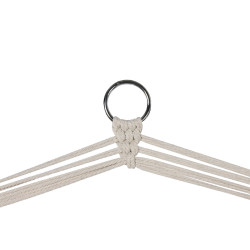 Silla de Jardín Home ESPRIT Blanco Natural Algodón Madera 90 x 50 x