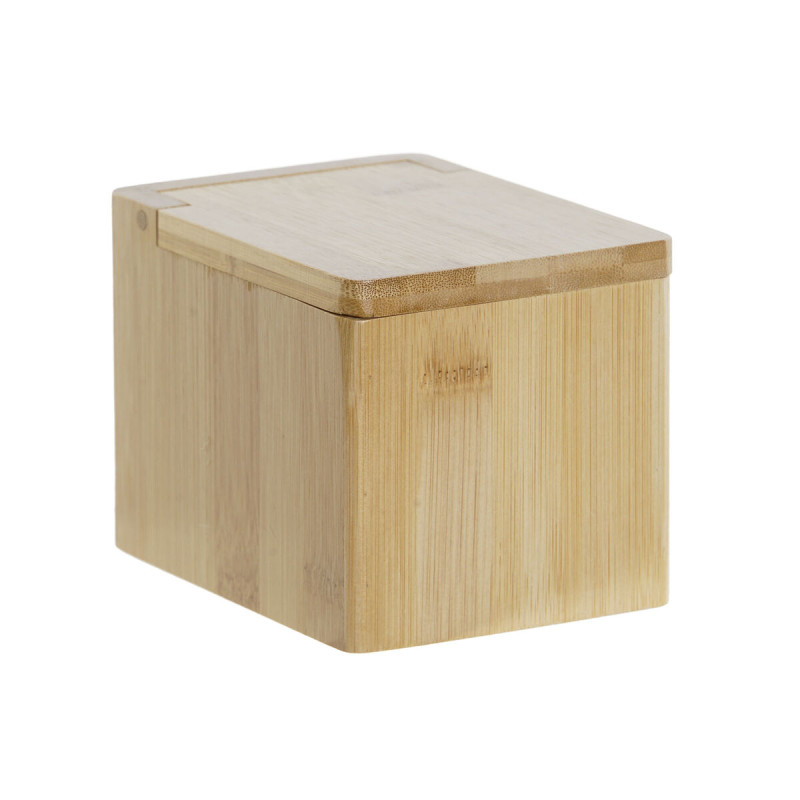 Salero con Tapa DKD Home Decor Natural Bambú 10 x 13 x 10 cm Salero con Tapa DKD Home Decor Natural Bambú 10 x 13 x 10 cm