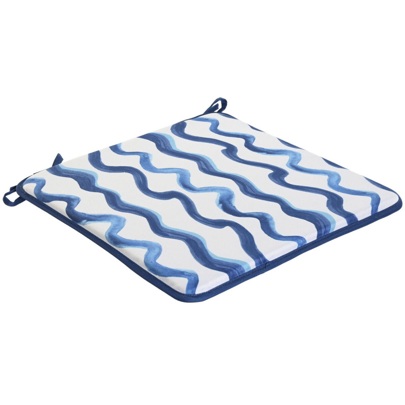 Cojín para sillas Home ESPRIT Azul Blanco 38 x 38 x 2 cm Cojín para sillas Home ESPRIT Azul Blanco 38 x 38 x 2 cm
