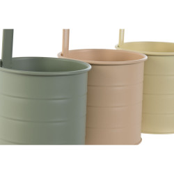 Macetero Home ESPRIT Amarillo Verde Ambar Rosa claro Metal 11,5 x 11,5