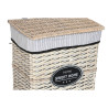 Cesto para la Ropa Sucia Home ESPRIT Blanco Marrón Negro Gris Natural
