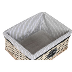 Cesto para la Ropa Sucia Home ESPRIT Blanco Marrón Negro Gris Natural