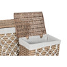 Cesto para la Ropa Sucia Home ESPRIT Blanco Natural Mimbre Shabby Chic
