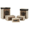 Cesto para la Ropa Sucia Home ESPRIT Negro Natural Madera 40 x 30 x 56