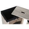 Cesto para la Ropa Sucia Home ESPRIT Negro Natural Madera 40 x 30 x 56