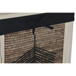 Cesto para la Ropa Sucia Home ESPRIT Negro Natural Madera 40 x 30 x 56