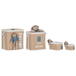 Cesto para la Ropa Sucia Home ESPRIT Verde Natural Infantil 44 x 44 x