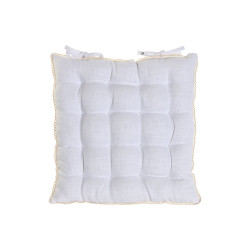 Cojín para sillas Home ESPRIT Blanco 42 x 42 x 6 cm