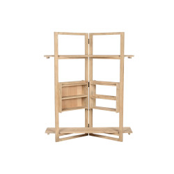 Estantería Home ESPRIT Natural Madera de mango Madera MDF 130 x 35 x