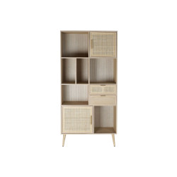 Estantería Home ESPRIT Natural Madera de Paulonia Madera MDF 90 x 37