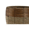 Set de Maceteros Home ESPRIT Natural Metal Fibra Tropical 33 x 33 x 30