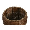 Set de Maceteros Home ESPRIT Natural Metal Fibra Tropical 33 x 33 x 30
