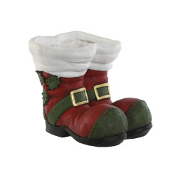 Macetero Home ESPRIT Blanco Rojo Verde Magnesio Papá Noel 30 x 35 x 3