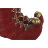 Macetero Home ESPRIT Rojo Verde Dorado Magnesio Elfo 31,5 x 29 x 38 cm