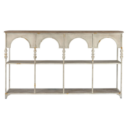 Estantería Home ESPRIT Blanco Natural Metal 159 X 36,5 X 91 cm