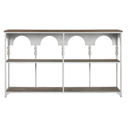 Estantería Home ESPRIT Blanco Natural Metal 159 X 36,5 X 91 cm