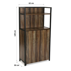 Estantería Versa 10330150 Mesa Plegable Metal Madera MDF (60 x 30 x 1