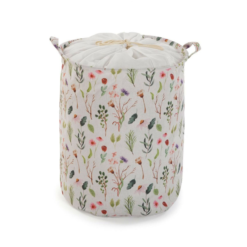 Cesto para la Ropa Sucia Versa Flores Poliéster Textil (38 x 48 x 38 Cesto para la Ropa Sucia Versa Flores Poliéster Textil (38 x 48 x 38
