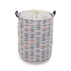 Cesto para la Ropa Sucia Versa Peces Poliéster Textil (38 x 48 x 38 c