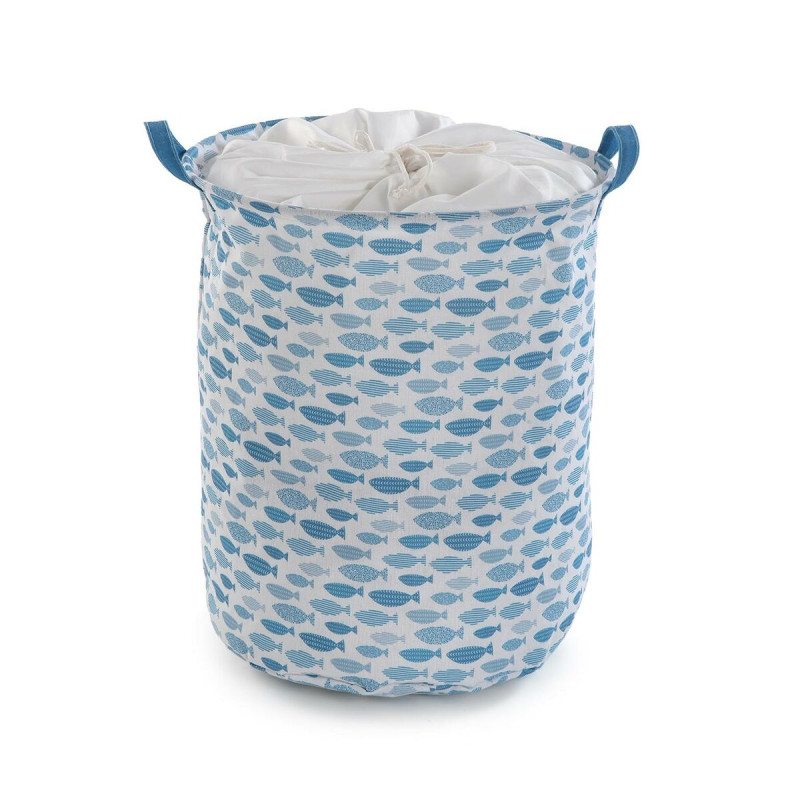 Cesto para la Ropa Sucia Versa Aqua 38 x 48 x 38 cm Cesto para la Ropa Sucia Versa Aqua 38 x 48 x 38 cm