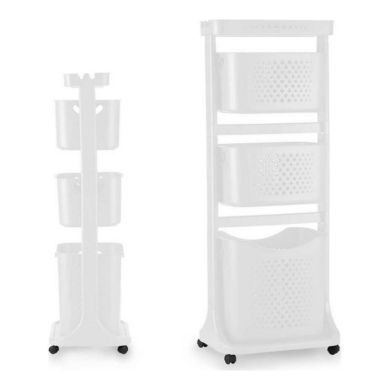 Carrito para la Ropa Blanco Polipropileno (33 x 112 x 42,5 cm) Carrito para la Ropa Blanco Polipropileno (33 x 112 x 42,5 cm)