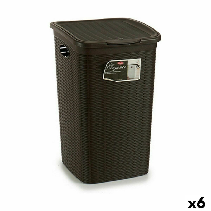 Cesto para la Ropa Stefanplast Elegance Marrón Plástico 50 L 36,5 x Cesto para la Ropa Stefanplast Elegance Marrón Plástico 50 L 36,5 x