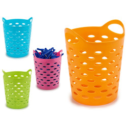 Cesta para Pinzas Amarillo Azul Naranja Rosa Poliestireno 14 x 17 x 14