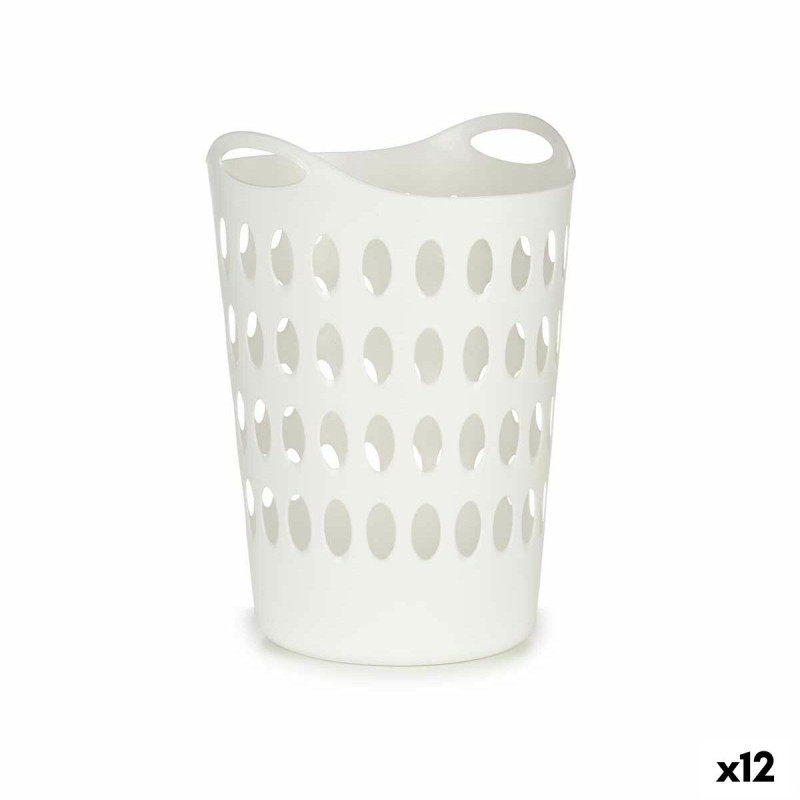 Cesto para la Ropa Blanco Plástico 50 L 44 x 56 x 41 cm (12 Unidades) Cesto para la Ropa Blanco Plástico 50 L 44 x 56 x 41 cm (12 Unidades)