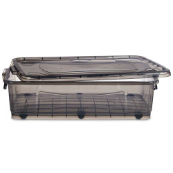Caja de Almacenamiento con Ruedas Antracita Plástico 40 L 46,5 x 20 x