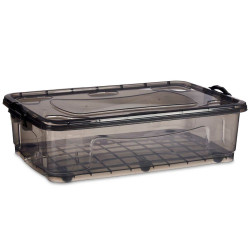 Caja de Almacenamiento con Ruedas Antracita Plástico 40 L 46,5 x 20 x