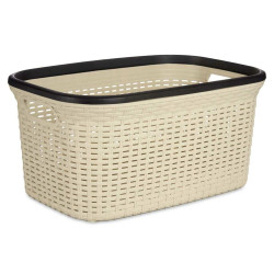 Cesto para la Ropa Crema Plástico 36 L 36 x 25,5 x 52,5 cm (12 Unidad