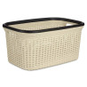 Cesto para la Ropa Crema Plástico 36 L 36 x 25,5 x 52,5 cm (12 Unidad