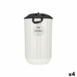 Cesto para la Ropa Vintage Blanco Plástico 40 L 34 x 52,5 x 34 cm (4