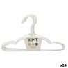 Juego de Perchas Infantil 30 x 18 x 1 cm Blanco Metal Silicona (24 Uni