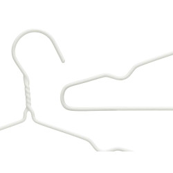 Juego de Perchas Infantil 30 x 18 x 1 cm Blanco Metal Silicona (24 Uni