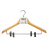 Juego de Perchas Pinzas Marrón Plateado Madera Metal 44,5 x 1,5 x 24,