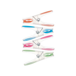 Pinzas para la Ropa Multicolor Silicona Plástico 20 Piezas Set (24 Un