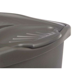 Cesto para la Ropa Sucia Stefanplast Antracita Plástico 50 L 37 x 56